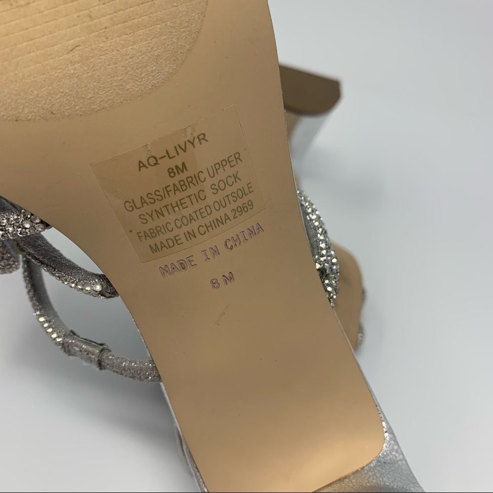 Aqua Rhinestone Sandals - Picture 7 of 7